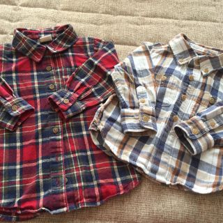 ベビーギャップ(babyGAP)の80 チェックネルシャツ2枚セット(シャツ/カットソー)