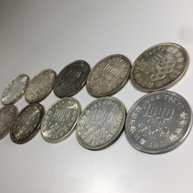 東京オリンピック1000円銀貨 10枚 美品貨幣