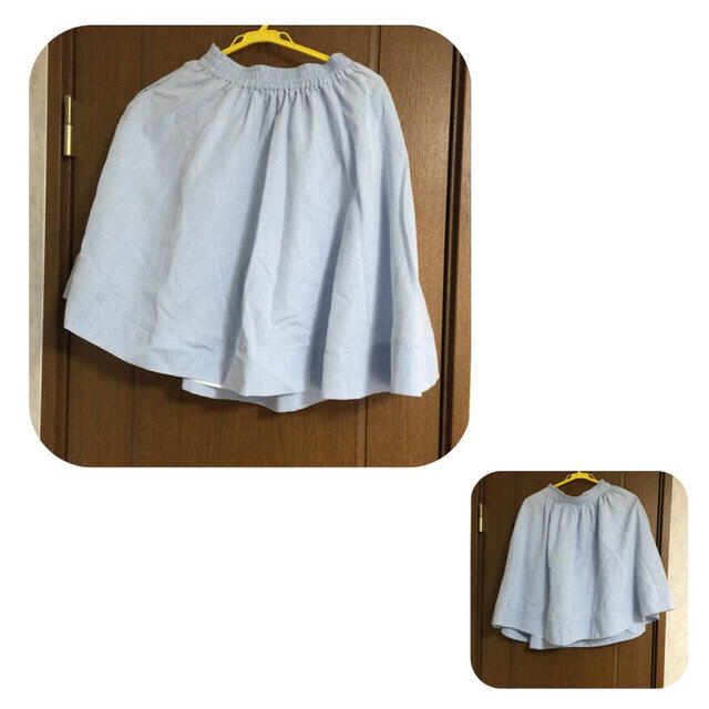 OLIVEdesOLIVE(オリーブデオリーブ)の水色 ストライプスカート[値下げ] レディースのスカート(ひざ丈スカート)の商品写真