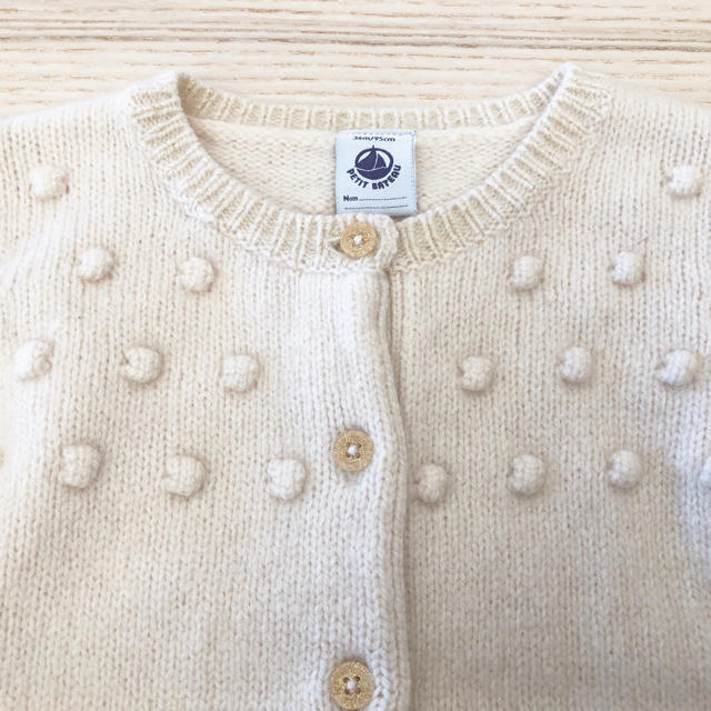 PETIT BATEAU(プチバトー)のプチバトー カーディガン 36m 95㎝ キッズ/ベビー/マタニティのキッズ服女の子用(90cm~)(カーディガン)の商品写真