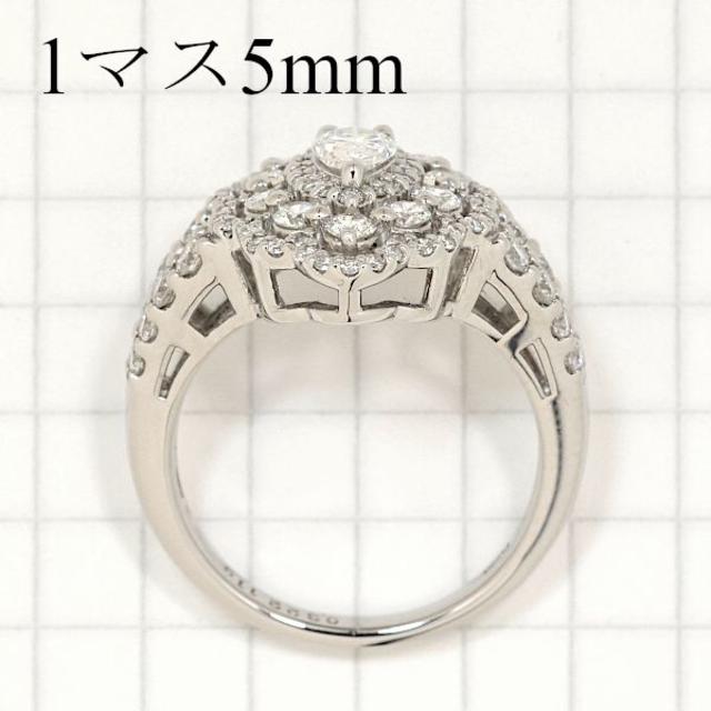PT900ダイヤモンドリング 計1.51ct E VS2 ペアシェイプDM085 レディースのアクセサリー(リング(指輪))の商品写真