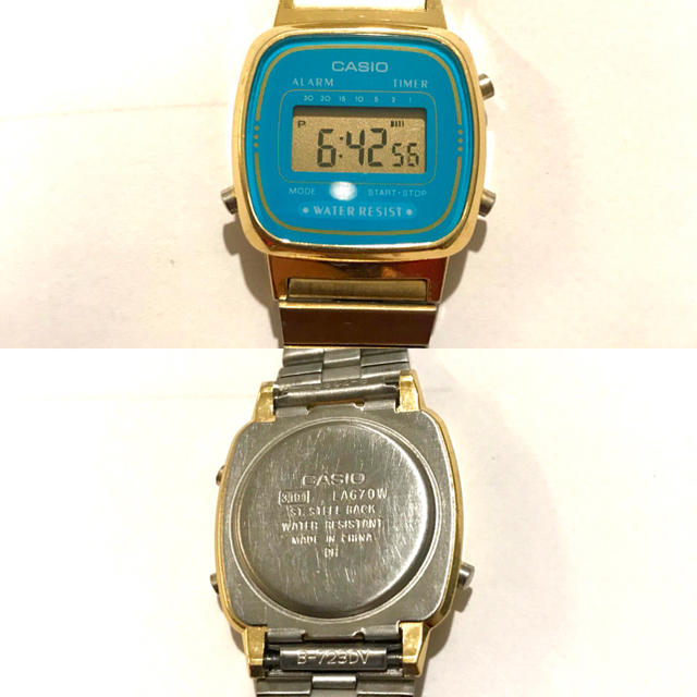 CASIO(カシオ)の●値下げ●【海外モデル】CASIO 腕時計 デジタル ゴールド ブルー レディースのファッション小物(腕時計)の商品写真