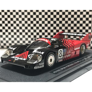 ポルシェ(Porsche)の1/43 EBBRO ポルシェ956 1983 BK/RED(ミニカー)