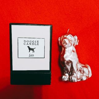 フランフラン(Francfranc)のピンク色/犬のキャンドル【Doggie Candle】(キャンドル)