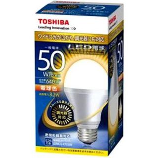 トウシバ(東芝)の東芝 LED電球 電球色 『LDA8LGKD50W』×4個(蛍光灯/電球)