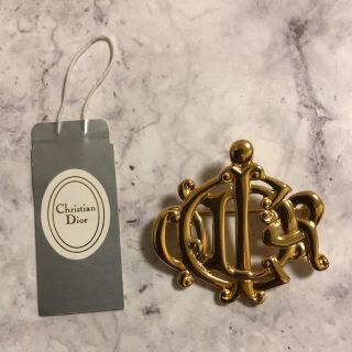 クリスチャンディオール(Christian Dior)の【超美品】DIOR ディオール ブローチ(ブローチ/コサージュ)