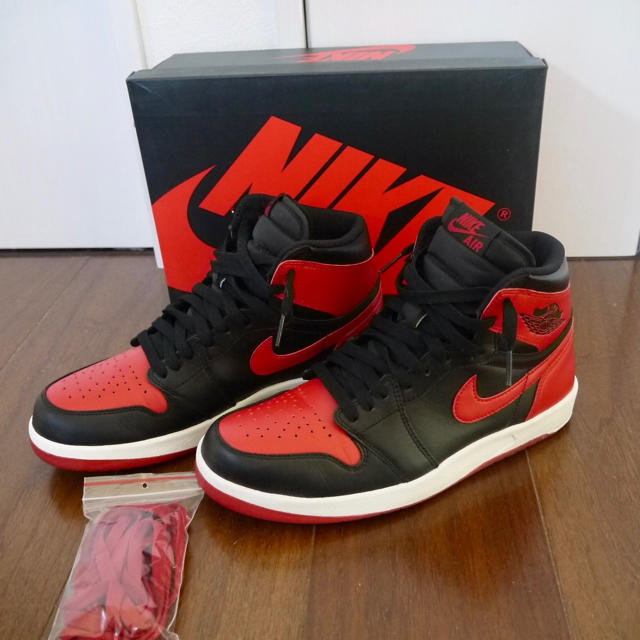 NIKE(ナイキ)の26cm NIKE AIR JORDAN 1.5 BRED ハイザリターン 美品 メンズの靴/シューズ(スニーカー)の商品写真