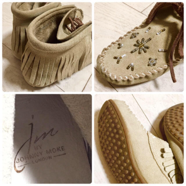 JOHNNY MOKE(ジョニーモーク)のJONNY MOKE LONDON スエードモカシン レディースの靴/シューズ(スリッポン/モカシン)の商品写真