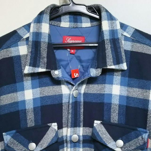 supreme Quilted Arc Logo Flannel Shirt 1