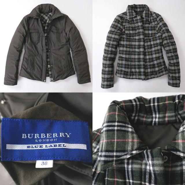 BURBERRY BLUE LABEL(バーバリーブルーレーベル)のバーバリーブルーレーベル　チェック柄◎リバーシブル中綿ジャケット レディースのジャケット/アウター(ブルゾン)の商品写真