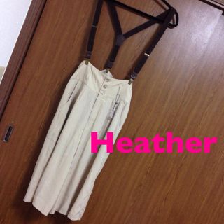 ヘザー(heather)のヘザー♡新品サス付ガウチョパンツ(クロップドパンツ)