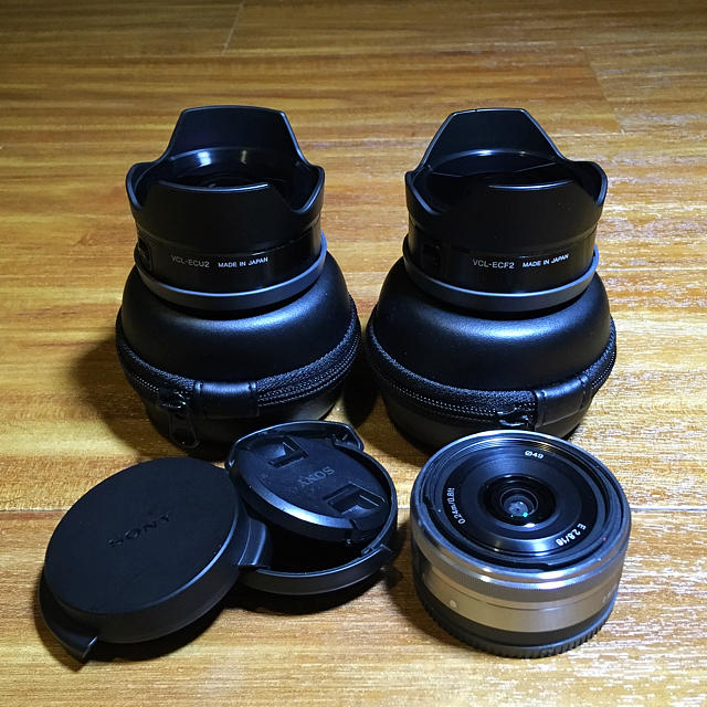 E16mm F2.8 SEL16F28 & VCL-ECF2/VCL-ECU2スマホ/家電/カメラ