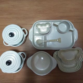 ルクルーゼ(LE CREUSET)のル・クルーゼ　ベビー食器セットとココットセットとおまけ(離乳食器セット)