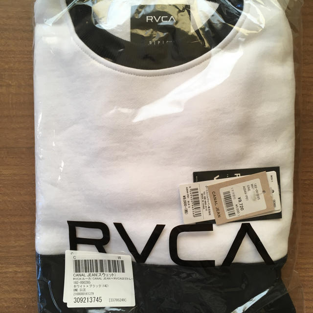 RVCA(ルーカ)のCANAL JEAN × RVCAロゴトレーナー ブラック メンズのトップス(スウェット)の商品写真