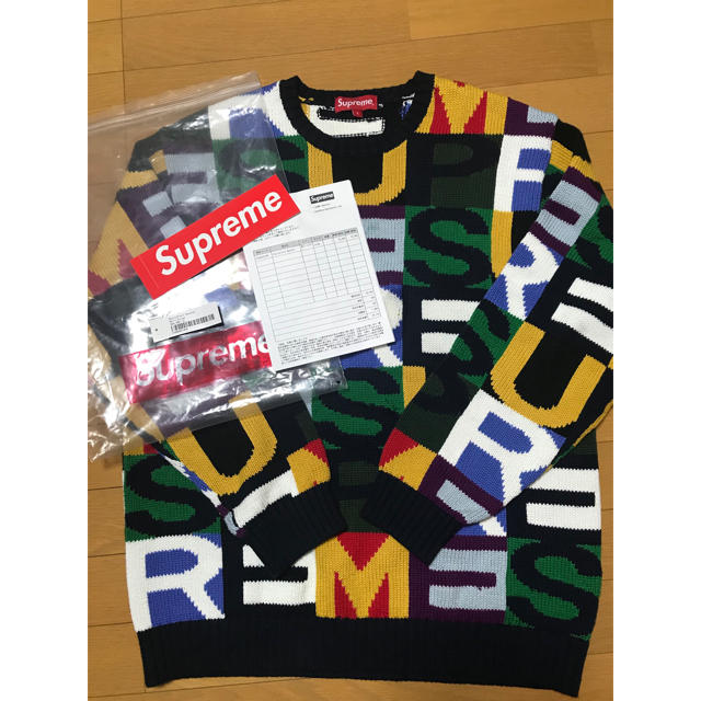 Supreme(シュプリーム)の2018FW 美品 Supreme Big Letters Sweater L メンズのトップス(ニット/セーター)の商品写真