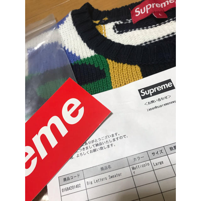 Supreme(シュプリーム)の2018FW 美品 Supreme Big Letters Sweater L メンズのトップス(ニット/セーター)の商品写真