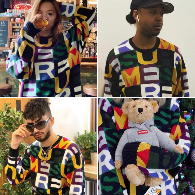 Supreme(シュプリーム)の2018FW 美品 Supreme Big Letters Sweater L メンズのトップス(ニット/セーター)の商品写真