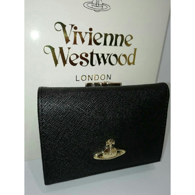 Vivienne Westwood(ヴィヴィアンウエストウッド)のヴィヴィアンウエストウッド　ブラック　折りたたみ財布　新品 レディースのファッション小物(財布)の商品写真