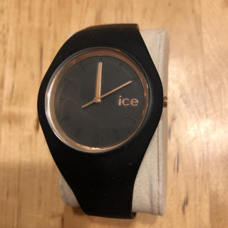 アイスウォッチ(ice watch)のice watch ユニセックス 黒×ゴールド  ☆電池交換済み☆(腕時計)