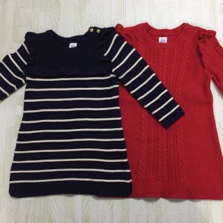 ベビーギャップ(babyGAP)のベビーギャップ ニットワンピース 90 2点セット(ワンピース)