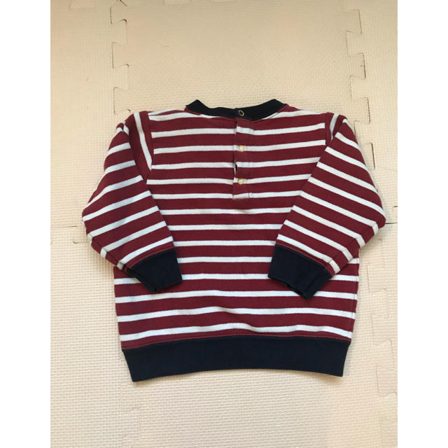 PETIT BATEAU(プチバトー)のプチバトー ボーダー トレーナー 80 キッズ/ベビー/マタニティのベビー服(~85cm)(トレーナー)の商品写真