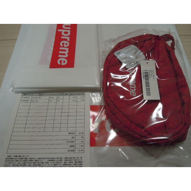 本物品質の Supreme - Supreme Waist Bag  18FW 18AW 赤 ウエストポーチ