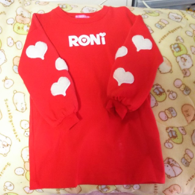 RONI(ロニィ)の一度着用のみ！ロニ、トレーナーワンピS キッズ/ベビー/マタニティのキッズ服女の子用(90cm~)(ワンピース)の商品写真