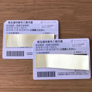 スターフライヤー株主優待券2枚(その他)