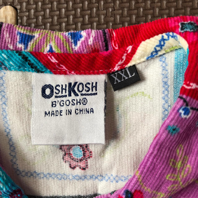 OshKosh(オシュコシュ)のパッチワーク柄コーデュロイワンピースXXL キッズ/ベビー/マタニティのキッズ服女の子用(90cm~)(ワンピース)の商品写真