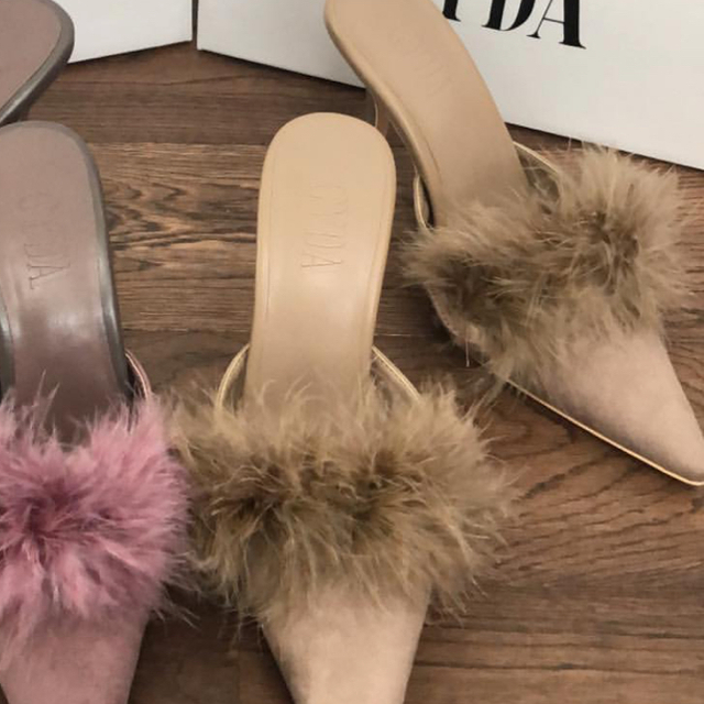 GYDA(ジェイダ)の2way fur mule レディースの靴/シューズ(ミュール)の商品写真