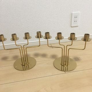 イケア(IKEA)のIKEA キャンドルスタンド×1 キャンドルホルダー×2(置物)