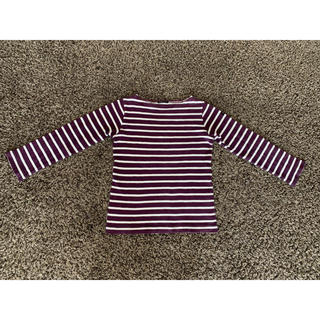 フィス(FITH)のFITH ボーダートップス 紫&白 130 男女兼用(Tシャツ/カットソー)