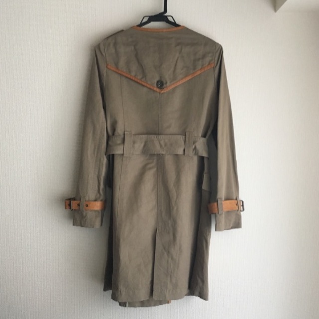 GRACE CONTINENTAL レザーパイピングトレンチコート ジャケット GRACE CONTINENTAL レザーパイピングトレンチコート ジャケット