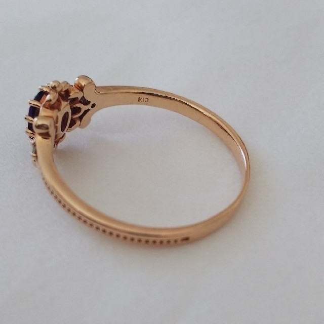 アメジスト/ダイヤモンドリング Ｋ10 ピンクゴールド レディースのアクセサリー(リング(指輪))の商品写真