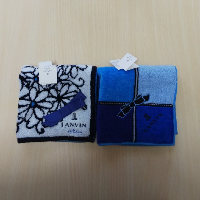 LANVIN(ランバン)のmaki様専用ランバン タオルハンカチ 2枚 新品 (ト) レディースのファッション小物(ハンカチ)の商品写真