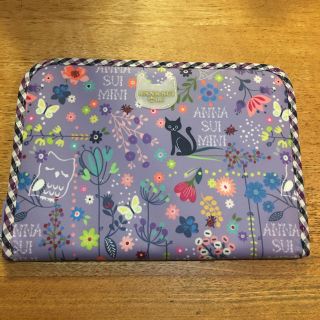 アナスイミニ(ANNA SUI mini)のアナスイミニ ネコ×花柄ラミネート母子手帳ケース 新品未使用(母子手帳ケース)