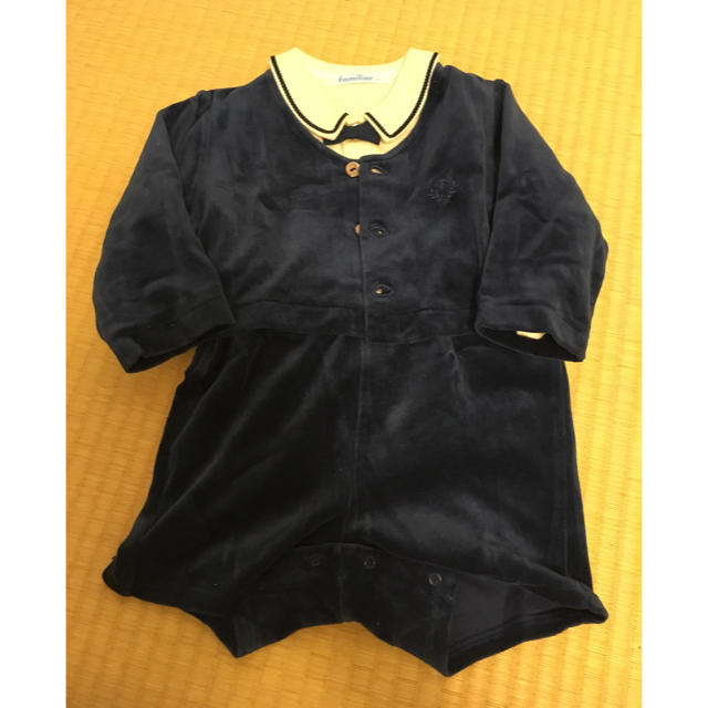 familiar(ファミリア)のファミリア 80 ベロアセットアップとニットシャツ キッズ/ベビー/マタニティのキッズ服男の子用(90cm~)(ドレス/フォーマル)の商品写真