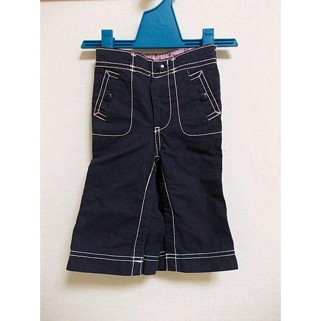 GAP(ギャップ)の【GAP/ギャップ】デニム風ズボン/紺/花柄/スナップ*70*美品 キッズ/ベビー/マタニティのベビー服(~85cm)(パンツ)の商品写真