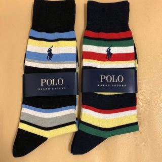 ポロラルフローレン(POLO RALPH LAUREN)の新品 メンズ POLO ポロラルフローレン 人気柄 綿ソックス2足組(ソックス)