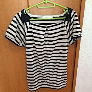 アナトリエ(anatelier)の美品♡クチュールB肩リボンカットソー(シャツ/ブラウス(半袖/袖なし))