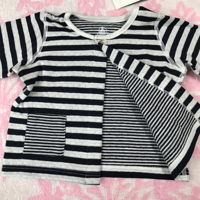 PETIT BATEAU(プチバトー)の☆SALE☆ 新品 プチバトー♡チュビックボーダーカーディガン 12m 74cm キッズ/ベビー/マタニティのベビー服(~85cm)(カーディガン/ボレロ)の商品写真