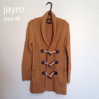 ジャイロ(JAYRO)の美品jayroニットカーディガンキャメルM(カーディガン)