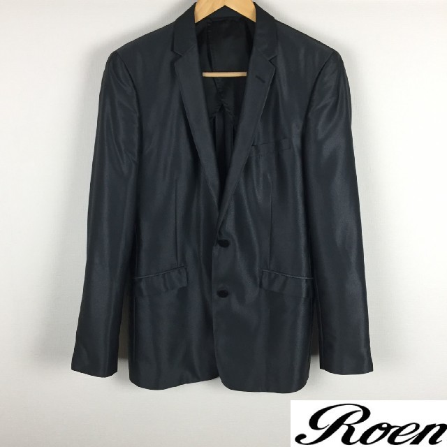 Roen(ロエン)の美品 ロエン×セマンティックデザイン テーラードジャケット グレー光沢 メンズのジャケット/アウター(テーラードジャケット)の商品写真