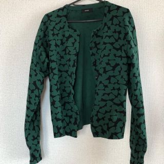 エモダ(EMODA)の【EMODA】Heart spot knit カーディガン(カーディガン)