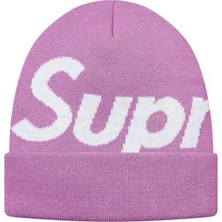 シュプリーム(Supreme)の17 Supreme Big Logo Beanie Light Purple(ニット帽/ビーニー)