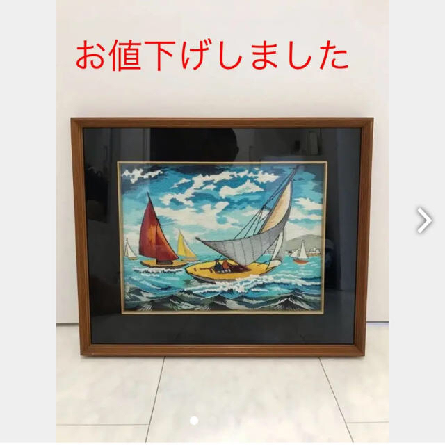 文化刺繍 ハンドメイド木製ガラス入り額縁完成品 エンタメ/ホビーのアート用品(絵画額縁)の商品写真