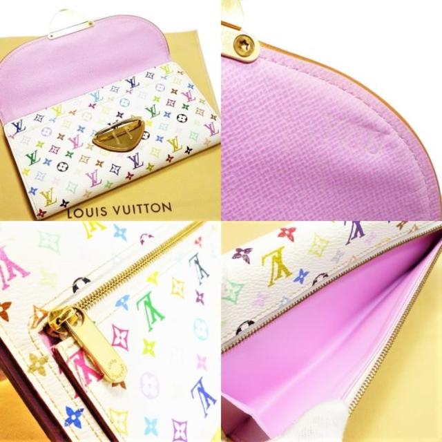 LOUIS VUITTON(ルイヴィトン)のルイヴィトン マルチカラー ウジェニ 長財布 ブロンピンクレディース美品  レディースのファッション小物(財布)の商品写真