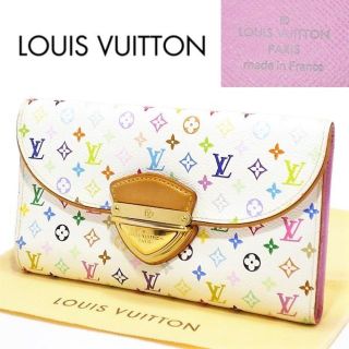 ルイヴィトン(LOUIS VUITTON)のルイヴィトン マルチカラー ウジェニ 長財布 ブロンピンクレディース美品 (財布)