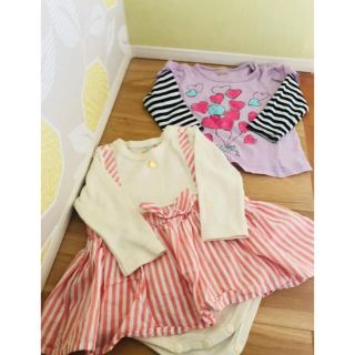 プティマイン(petit main)の女の子80☆2枚セット(Ｔシャツ)