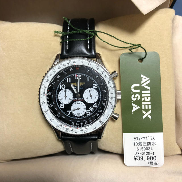 AVIREX(アヴィレックス)のお安くします‼️新品未使用‼️稼働‼️AVIREXアヴィレックスクロノグラフ メンズの時計(腕時計(アナログ))の商品写真